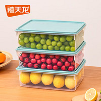 Citylong 禧天龙 冰箱收纳盒保鲜盒食品级密封保鲜冷冻厨房水果蔬菜鸡蛋储物盒 4L