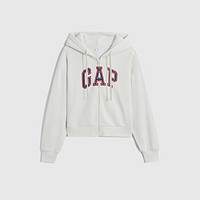 Gap 盖璞 女士复古LOGO抓绒连帽卫衣 445808