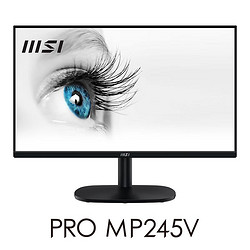 MSI 微星 23.8英寸 FHD 100Hz 1ms (MPRT) VA面板 PRO MP245V