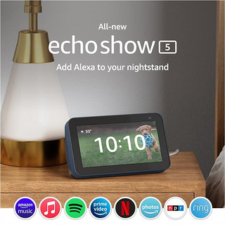 AMAZON 亚马逊 Echo Show 5 2nd Gen2代 5.5英寸智能音箱音响 21年 黑色