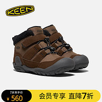 keen KNOTCH CHUKKA 儿童户外舒适保暖休闲鞋 暗土棕/黑色-1026740-小童 25/26