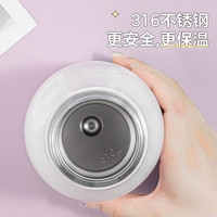 乐扣乐扣儿童吸管保温杯食品级316不锈钢男孩女孩便携杯