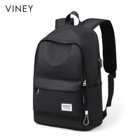 Viney双肩包男2023款简约百搭大容量书包商务电脑包高颜值通勤包