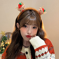 璐菲 秋冬季圣诞节发箍女2023年新款爆款可爱圣诞老人麋鹿头箍装扮饰品