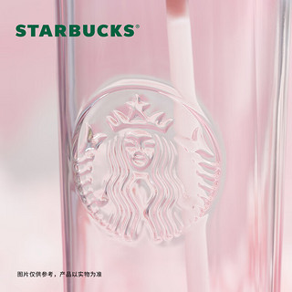 星巴克（Starbucks）杯子粉色“软萌猫爪”玻璃吸管咖啡杯473ml 高颜值水杯 男女 粉色款玻璃吸管杯473ml