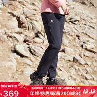 思凯乐(SCALER)户外软壳裤男加绒保暖防风四面弹力登山长裤 黑色女 XXL