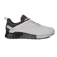 ecco 爱步 男鞋 S-THREE SPIKELESS GOLF系列 GORE-TEX防水 舒适稳定 运动休闲高尔夫鞋男 经典白色 44码