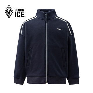 BLACKICE 黑冰 儿童户外运动卫衣\\/束脚加绒卫裤男女童秋冬加绒保暖衣裤 清3 藏蓝 120