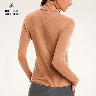 布克兄弟（BrooksBrothers）女士秋冬羊绒高领套头针织毛衣 B265-米色 M