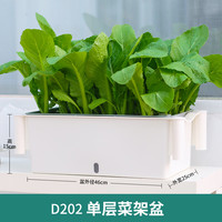 田间小径 阳台种菜盆立体多层组合懒人盆家庭种植箱长方形自吸水塑料草莓盆 D202单层种菜盆