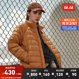 Reebok锐步男女经典时尚复古梭织轻薄运动羽绒服夹克 23FRC275UGBH A/S