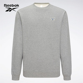 Reebok锐步男女同款经典时尚复古针织圆领套头衫卫衣 灰色 2XL