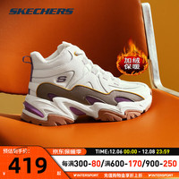 斯凯奇（Skechers）女鞋加绒 冬季内里加绒老爹鞋运动鞋高帮耐磨休闲鞋子 白色/多彩色/高帮加绒/店长主推 9/39/260