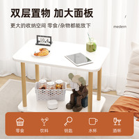 简易家用可移动茶几带轮小边几置物架沙发边柜茶桌角几边桌床头柜