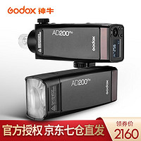 Godox 神牛 AD200pro大功率外拍灯单反闪光灯摄影灯锂电池高速TTL 口袋灯 AD200pro标配（不区分版本，通用)
