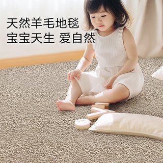 大江 DAJIANG 地毯客厅轻奢高级感沙发茶几毯羊毛床边毯免洗卧室地毯大面积 艾琳梦-奶茶棕 1㎡【下单联系客服】