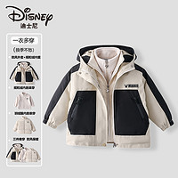 Disney 迪士尼 儿童90白鸭绒三合一冲锋衣羽绒服外套XOE4SU416(XH)