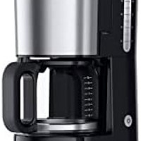Braun 博朗 Household PurShine KF 1500 BK 咖啡机 过滤式咖啡机 带玻璃壶 可制作多达 10 杯 OptiBrew 系统 自动关机 1000 W 黑色