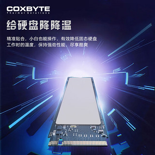 COXBYTE导热硅脂垫TS-6显卡显存笔记本固态硬盘散热模块贴片120*20*1.0mm