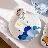 摩登主婦 創意造型盤兒童卡通餐盤異形盤子陶瓷圓盤 小新異形盤-新夢奇緣