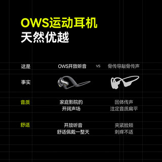 Oladance OWS Sports开放式耳机不入耳式防水降噪IPX8运动耳机超长续航 银