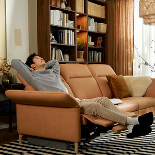 IKEA 宜家 ULVSBODA乌斯博达三人沙发配两张电动躺椅客厅休闲沙发