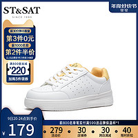 ST&SAT; 星期六 ins风小白鞋春季休闲单鞋百搭平底板鞋SS11112096