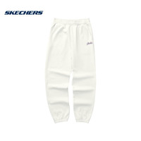 斯凯奇(Skechers)卫裤女秋冬加绒加厚束脚卫裤保暖锁温慢跑裤休闲运动裤 L323W105-0074棉花糖白 L