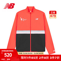 NEW BALANCE NB女款撞色拉链运动跑步夹克外套 BK WJ23200M L