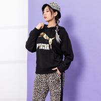 PUMA 彪马 春秋款大LOGO经典百搭款棉质防风女款针织连帽运动卫衣套头衫
