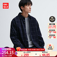 UNIQLO 优衣库 灯芯绒工装格子衬衫 462393