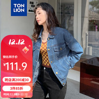 唐狮 TONLION23春秋装女外套 中牛仔蓝 S