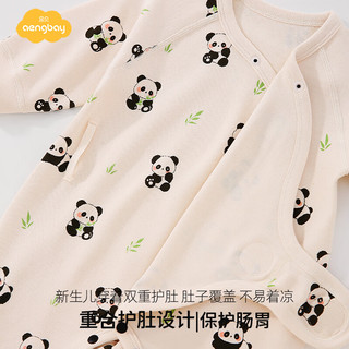 Aengbay昂贝 新生婴儿儿衣服秋冬内衣打底初生哈衣宝宝和尚连体衣春秋 熊猫贝贝 52cm