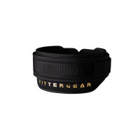 FITTERGEAR 健身腰带男硬拉深蹲运动力量训练举重护腰带 黑金M码