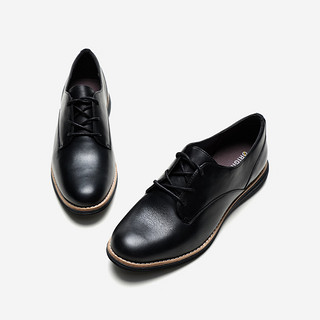 COLE HAAN 歌涵 colehaan歌涵 女鞋牛津鞋 秋冬英伦风休闲皮鞋 黑色-W15291 37