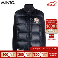MONCLER 盟可睐 蒙口(Moncler) 盟可睐 女士 秋冬保暖立领棉拼接鹅绒背心羽绒服加衬拉链卫衣 S 蓝色