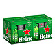 PLUS会员：Heineken 喜力 经典啤酒礼盒装 330ml*18瓶 内含4个啤酒杯