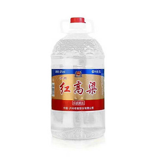 泸州老窖 红高粱酒52度5L*1 浓香型桶装白酒纯粮高度酒