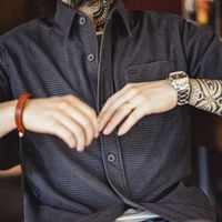 百亿补贴：马登 美式复古 男士长袖衬衫