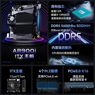 AR900i MINI-ITX 整合CPU主板 板载i9-13900HX