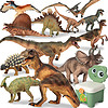 玛奇乐（MECHILE）仿真恐龙动物模型玩具套装霸王龙腕龙三角龙剑龙儿童 恐龙12件套装(送收纳椅)