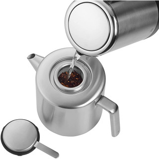 德国WMF福腾宝不锈钢茶壶带烛台加热器保温底座带茶滤1.2L