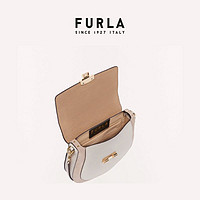 FURLA 芙拉 [抢先加购]FURLA芙拉CLUB2牛皮小号女士通勤斜挎马鞍包