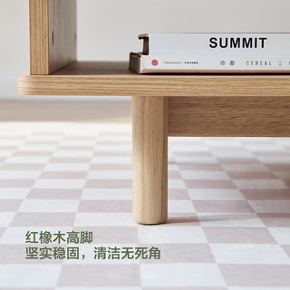 全友家居茶几电视柜组合原木奶油风客厅简约茶电多功能储物柜子 象牙白+红橡木纹电视柜