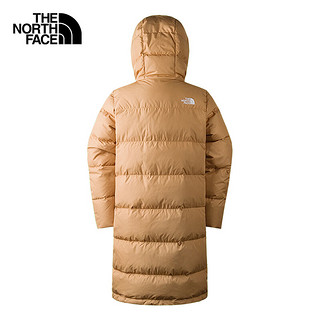 北面（The North Face）羽绒服女长款700蓬鹅绒填充防风保暖休闲外套81SA I0J/卡其色 XL/170