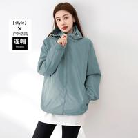 夹克外套女士秋季户外运动休闲潮流潮牌连帽上衣服
