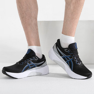 亚瑟士（ASICS）男鞋 运动鞋GEL-KAYANO 30稳定支撑马拉松休闲跑步鞋 1011B548-004 【黑色/蓝色】 39(245mm)