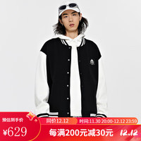 卡帕(Kappa)棒球服2023男针织复古卫衣运动休闲字母开衫外套K0D72WK82 黑色-990 L