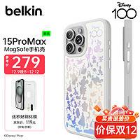 belkin 贝尔金 苹果15ProMax手机壳 迪士尼100周年定制 iPhone15promax手机保护套 MagSafe磁吸带壳充电 白