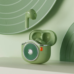 苏宁宜品 hyundai韩国现代真无线蓝牙耳机复古唱片蓝牙耳机半入耳式